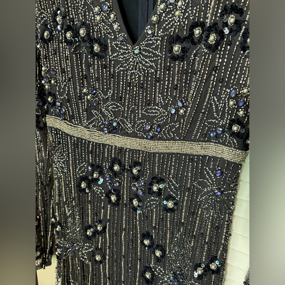 NWT Mac Duggal Sample One Of !! Embellished Long Sleeve Gown 2 - Picture 13 of 16
